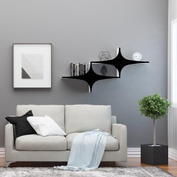 Prateleira de parede SUSEN 69x135 cm branco/preto