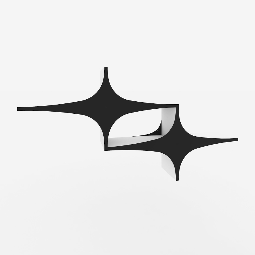 Prateleira de parede SUSEN 69x135 cm branco/preto
