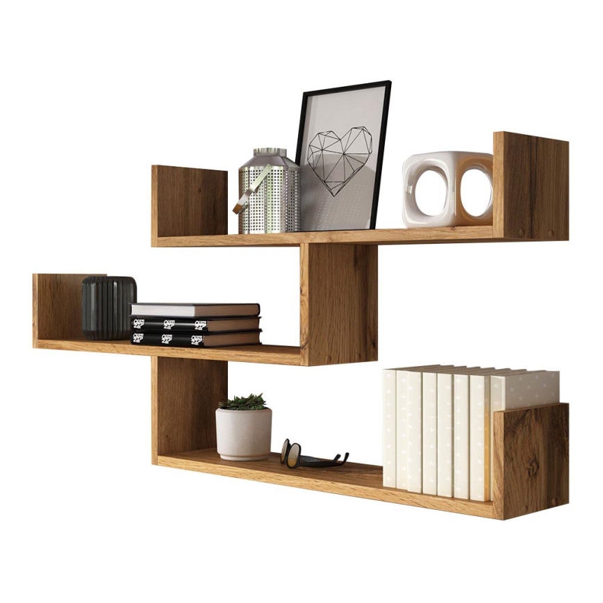 Prateleira de parede TRIO 55x119 cm castanho