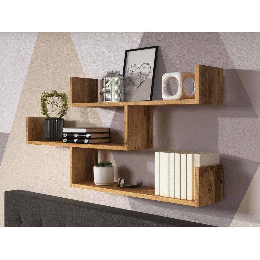 Prateleira de parede TRIO 55x119 cm castanho