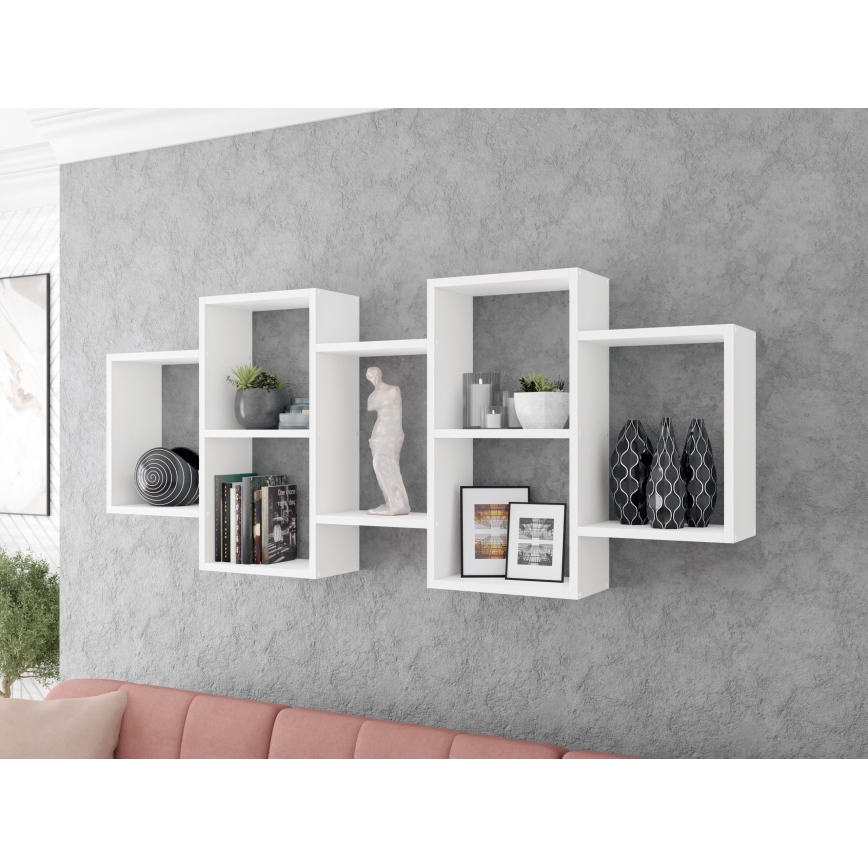 Prateleira de parede TRIO 65x161 cm branco