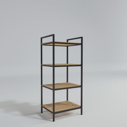 Prateleira para casa de banho STRALSUND 110x45 cm carvalho/preto