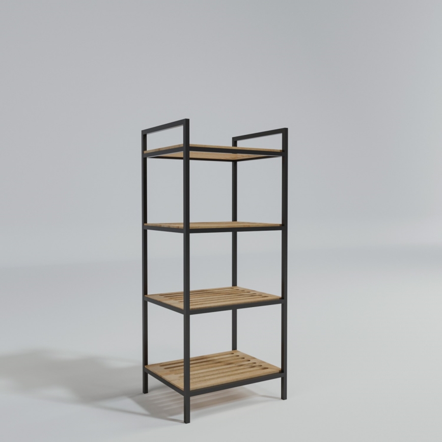 Prateleira para casa de banho STRALSUND 110x45 cm carvalho/preto