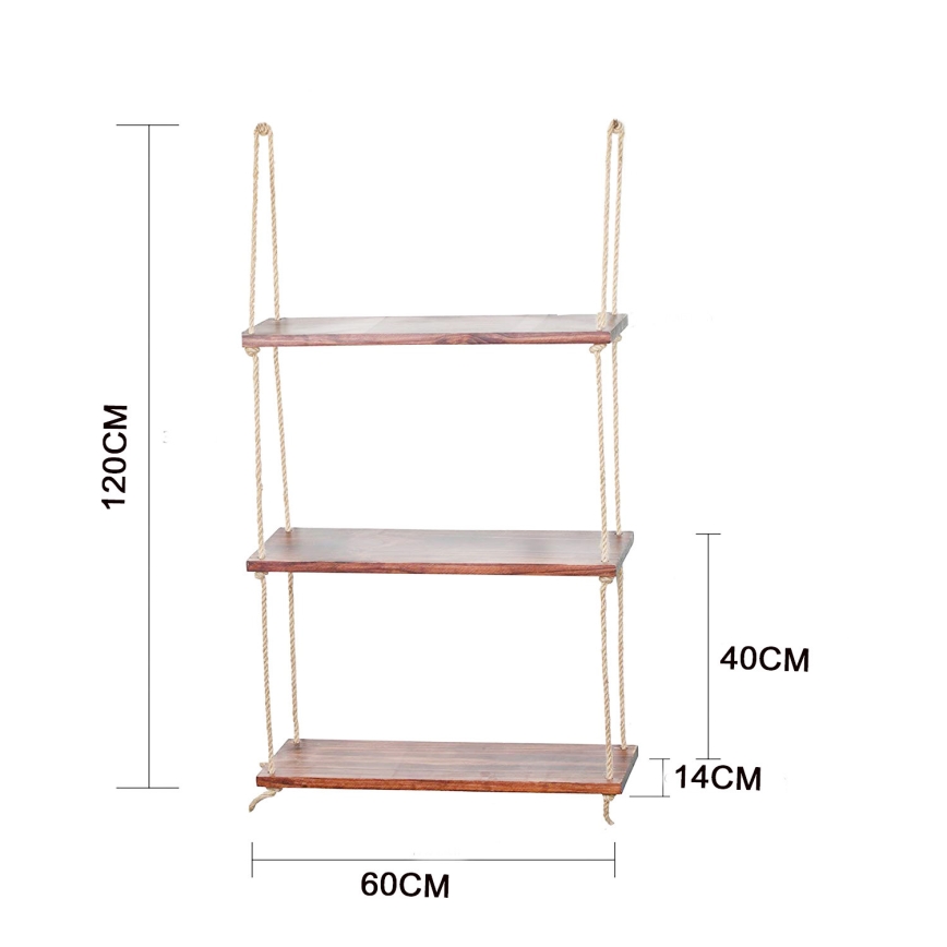 Prateleira suspensa 120x60 cm abeto