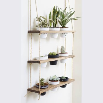 Prateleira suspensa para vasos 60 cm de abeto