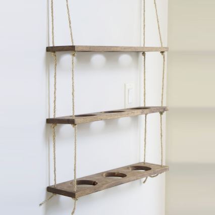 Prateleira suspensa para vasos 60 cm de abeto