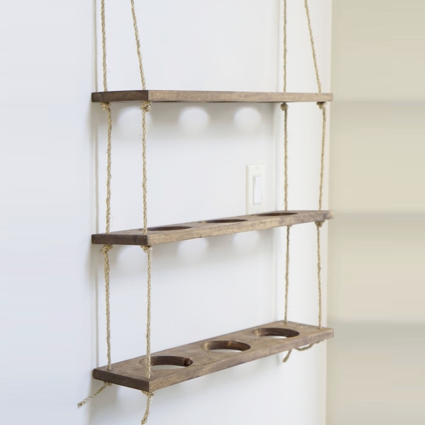 Prateleira suspensa para vasos 60 cm de abeto