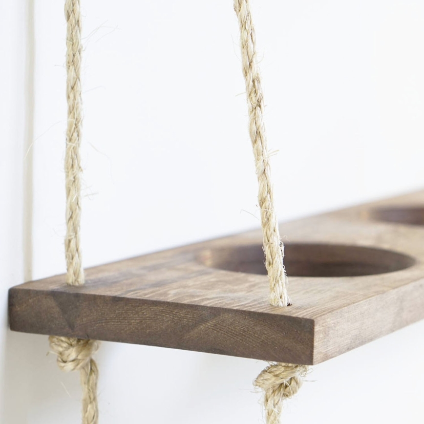 Prateleira suspensa para vasos 60 cm de abeto