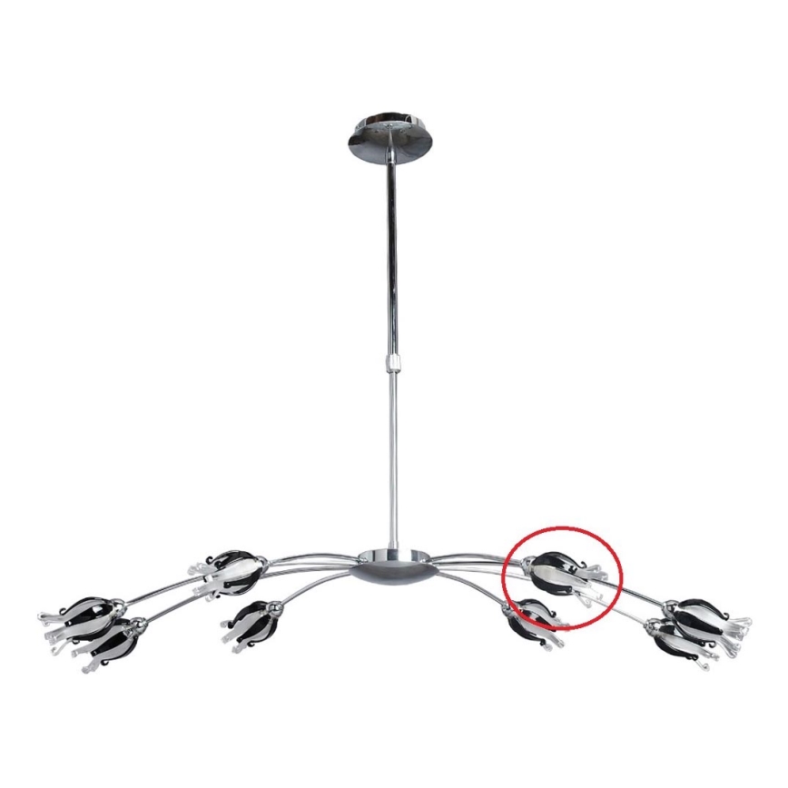 Prezent 14009 - Vidro de substituição para candeeiro BLACK JACK G9 cromado brilhante