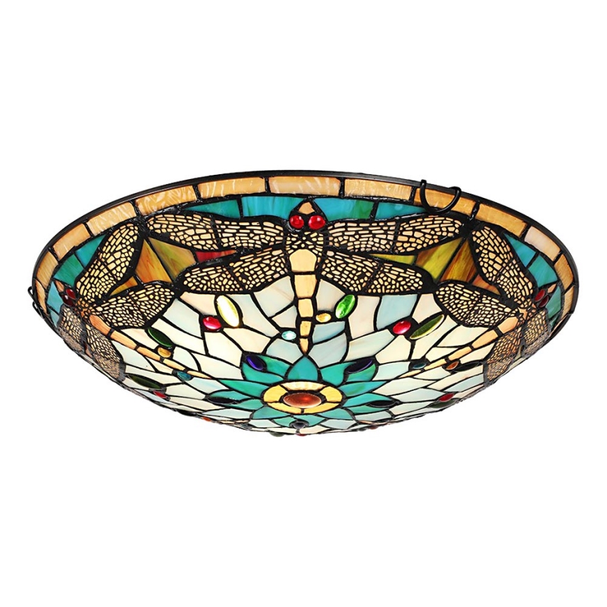 Prezent 1714 - Iluminação de teto TIFFANY 3xE27/40W/230V