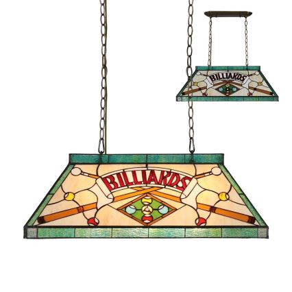Prezent 1715 - Lustre pendente com corrente TIFFANY BILLIARD 3xE27/60W/230V