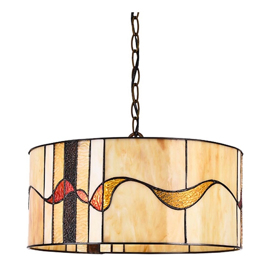 Prezent 211 - Candelabro suspenso TIFFANY 2xE27/60W/230V