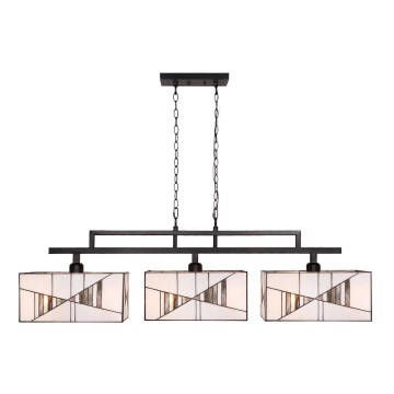 Prezent 216 - Candelabro suspenso TIFFANY 3xE27/60W/230V