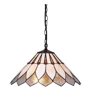 Prezent 217 -  Candelabro suspenso TIFFANY 2xE27/60W/230V
