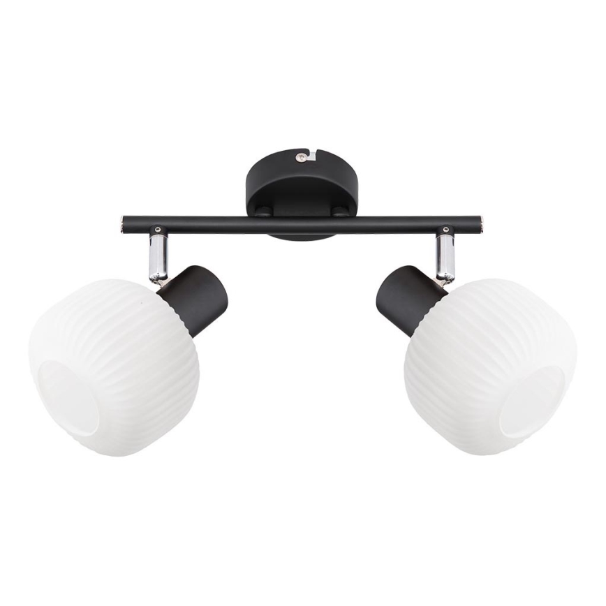Prezent 27520 - Foco ARYA 2xE14/40W/230V preto/branco