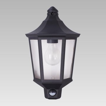 Prezent 31601 - Iluminação exterior com sensor TULSA 1xE27/60W/230V IP44