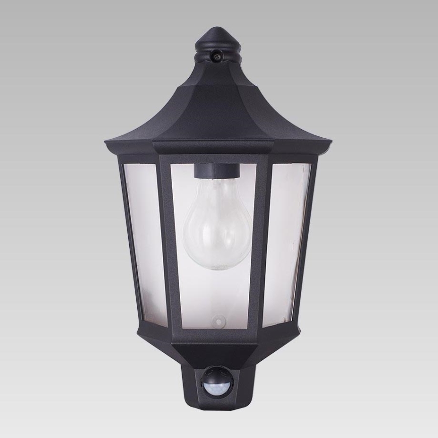 Prezent 31601 - Iluminação exterior com sensor TULSA 1xE27/60W/230V IP44