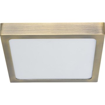 Prezent 49063 - Iluminação de teto LED LENYS LED/15W/230V 4000K 17,5x17,5 cm latão
