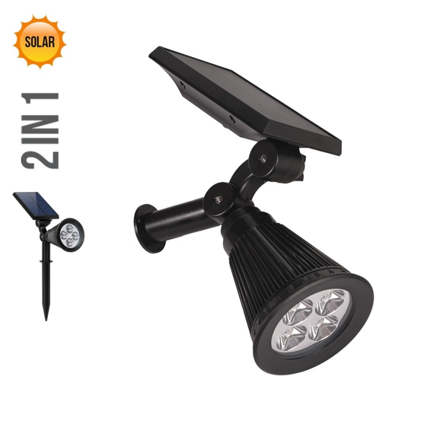 Prezent 65286 - Iluminação solar LED 2em1 LION LED/2W/3,7V IP44 2220 mAh