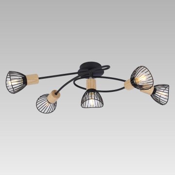 Prezent 75558 - Candelabro integrado PONY 5xE14/25W/230V cinza