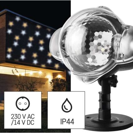 Projetor exterior de Natal LED LED/4W/230V IP44 branco quente/brilhante