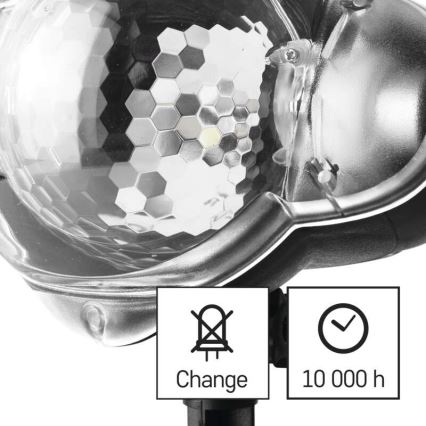 Projetor exterior de Natal LED LED/4W/230V IP44 branco quente/brilhante