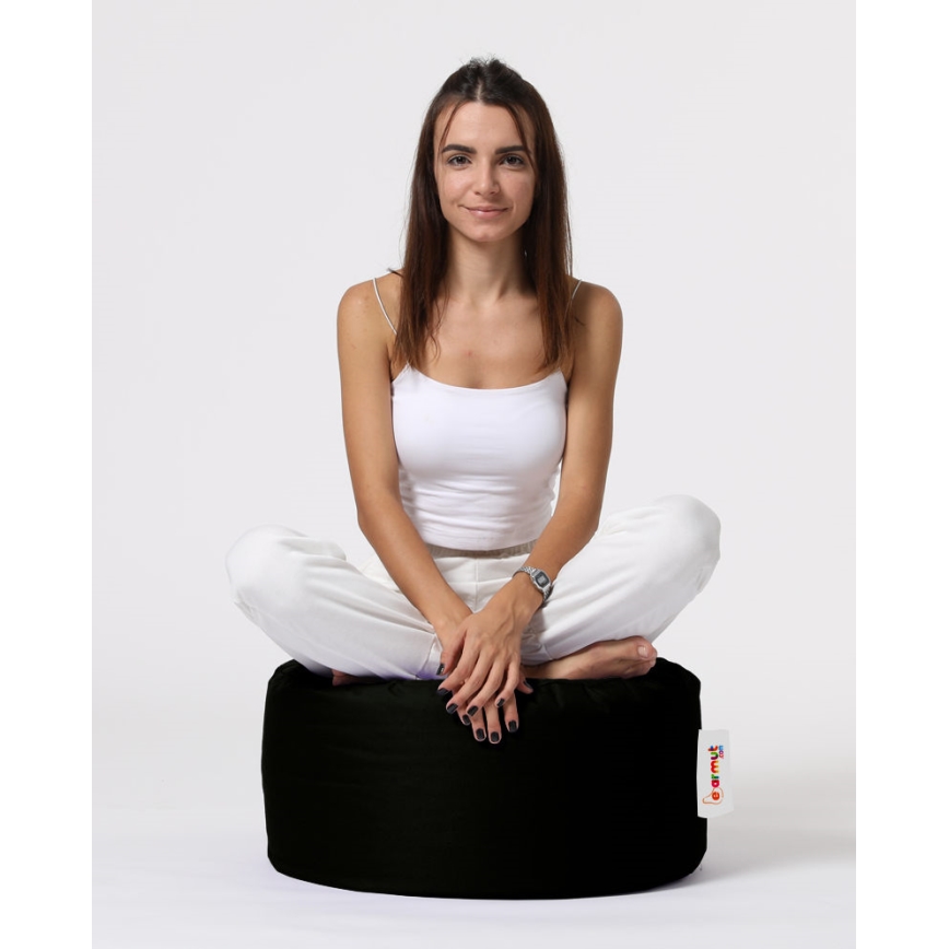 Pufe 55 cm preto
