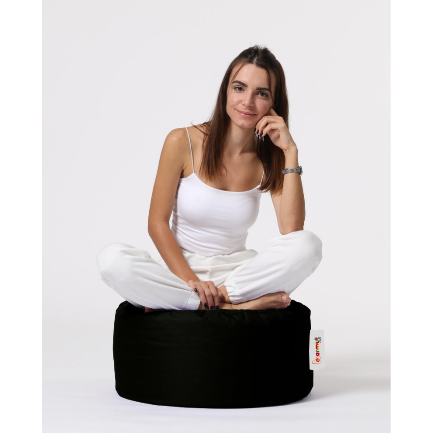Pufe 55 cm preto