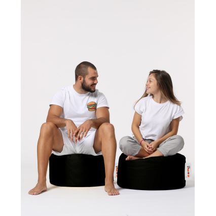 Pufe 55 cm preto