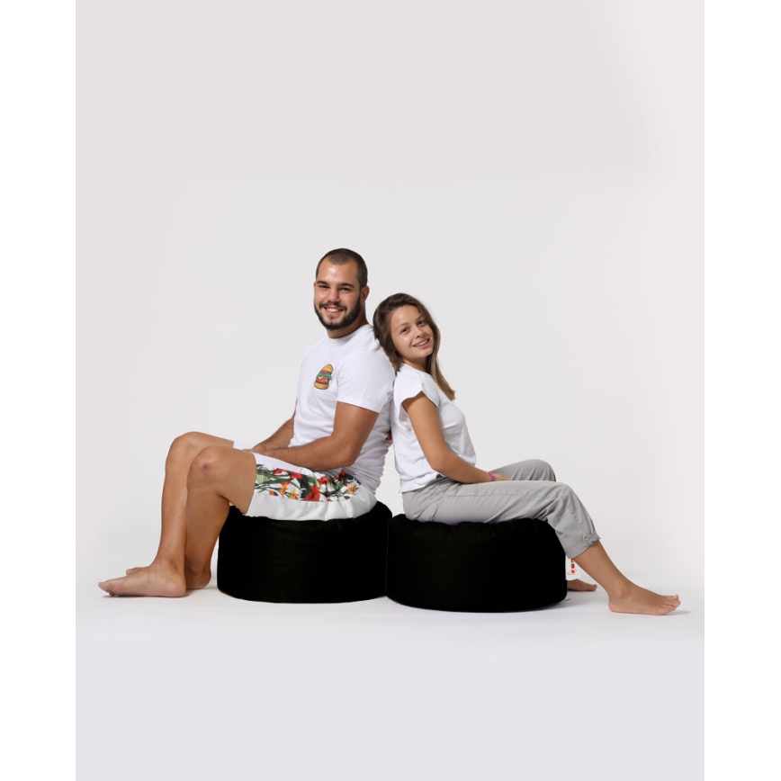 Pufe 55 cm preto