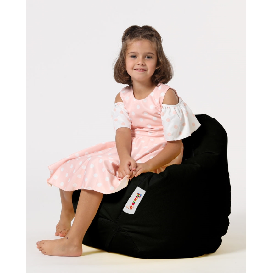 Pufe 60x60 cm preto