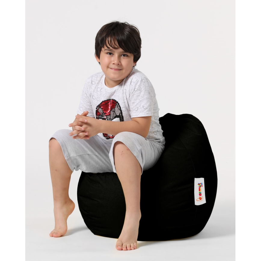 Pufe 60x60 cm preto