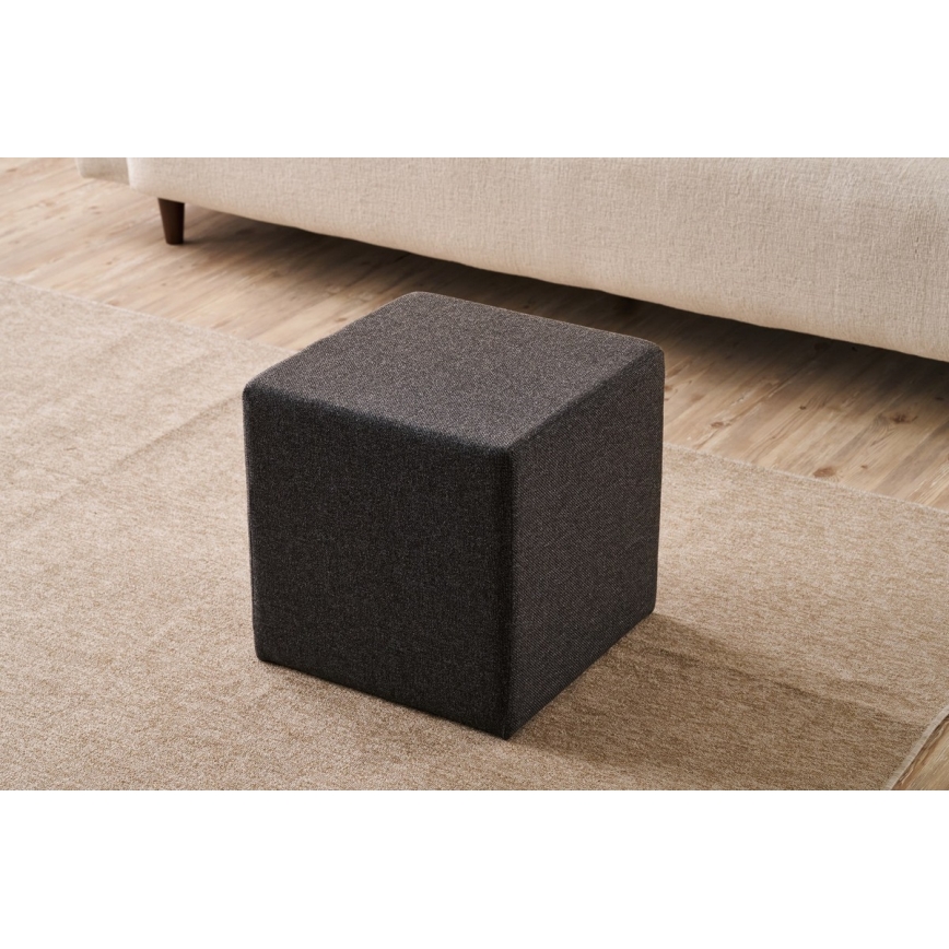 Pufe CUBI 40x40 cm castanho escuro