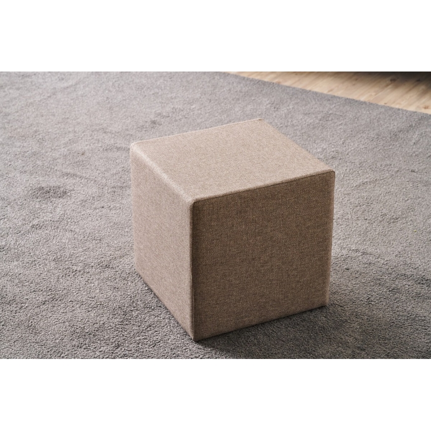 Pufe CUBI 40x40 cm castanho