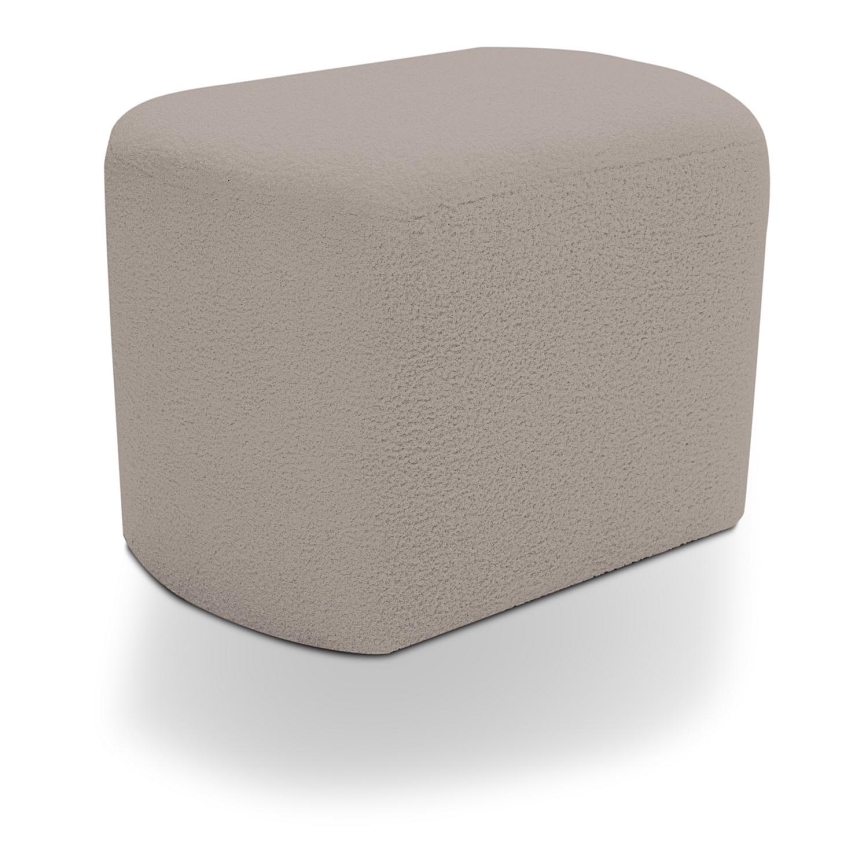 Pufe design ESTRELA 43x63 cm bege