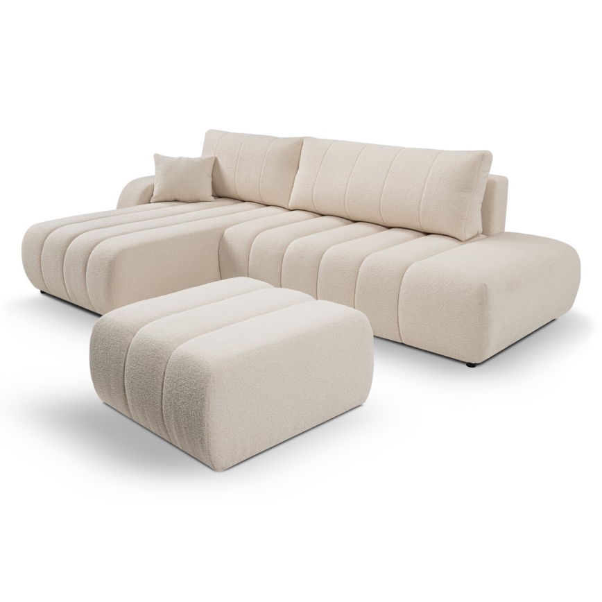 Pufe DESIO 82x75 cm bege