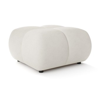 Pufe estofado ALMADA 72x72 cm bege