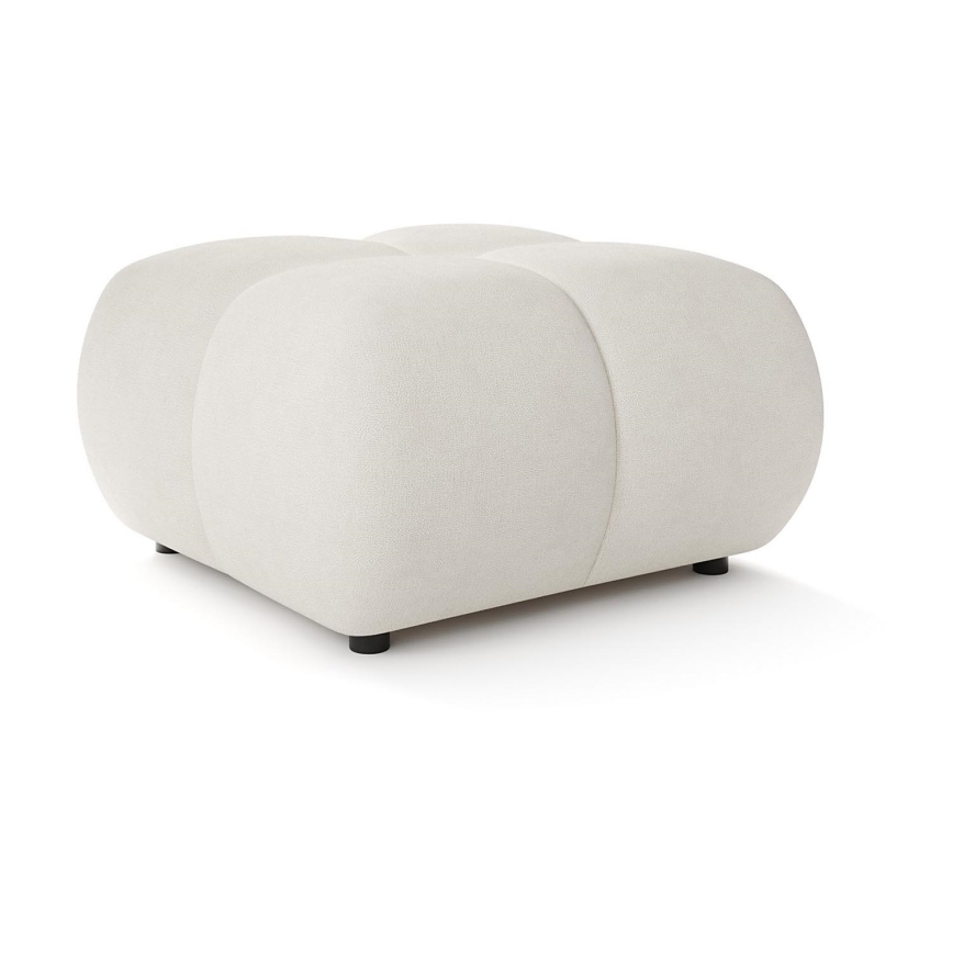 Pufe estofado ALMADA 72x72 cm bege
