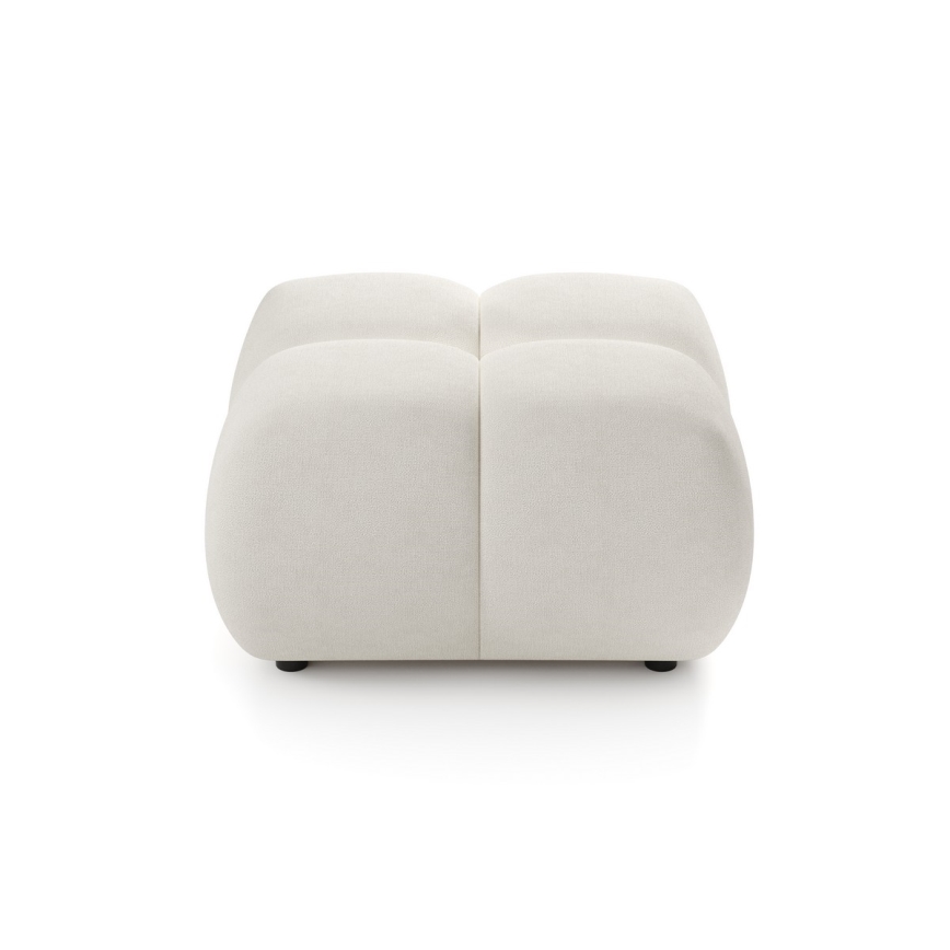 Pufe estofado ALMADA 72x72 cm bege