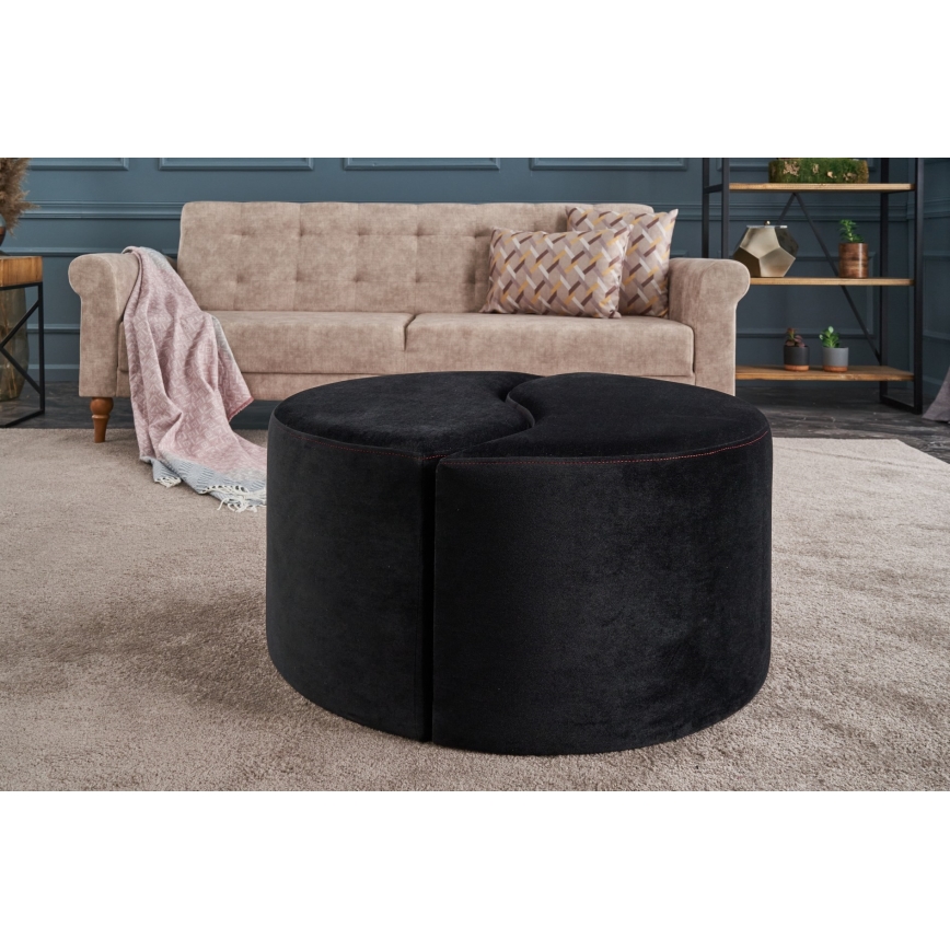 Pufe JING, Ø 80 cm, antracito