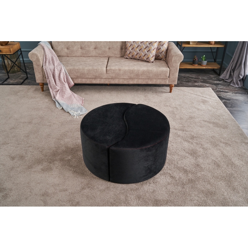 Pufe JING, Ø 80 cm, antracito