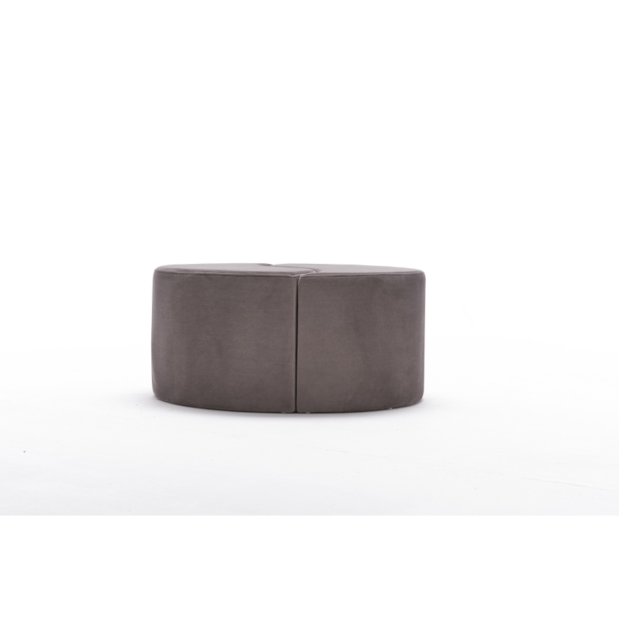 Pufe JING, Ø 80 cm, castanho