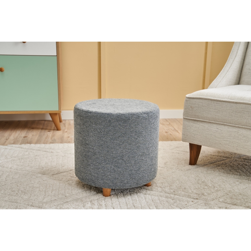 Pufe KIMA, diâmetro 40 cm, cinzento