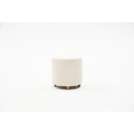 Pufe KIMA, diâmetro 40 cm, creme