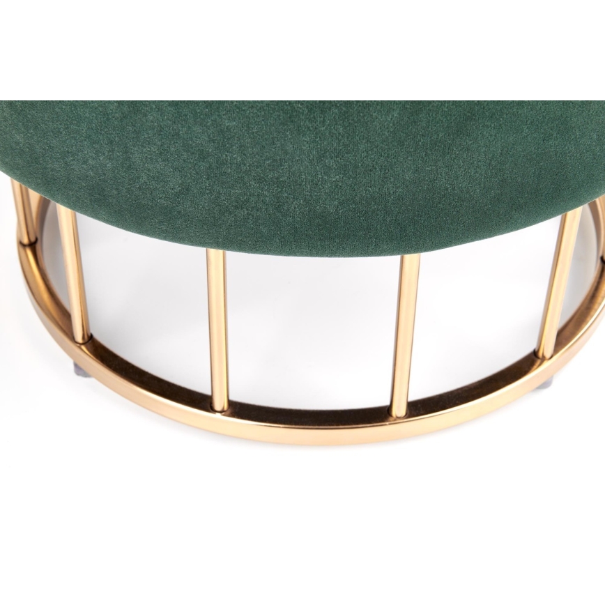 Pufe MINTY diâmetro 37 cm verde/dourado