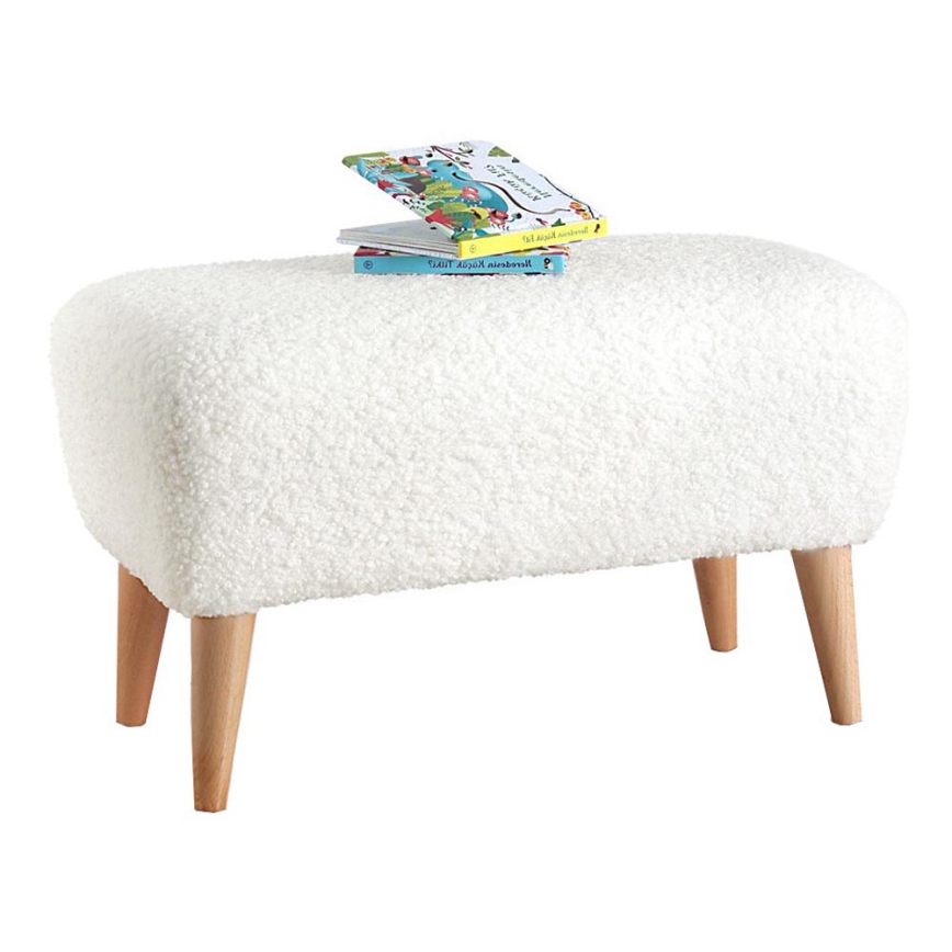 Pufe PIXI 32 x 61 cm branco