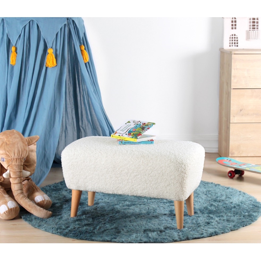 Pufe PIXI 32 x 61 cm branco