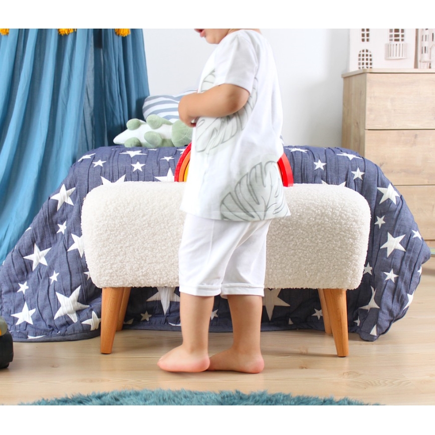 Pufe PIXI 32 x 61 cm branco