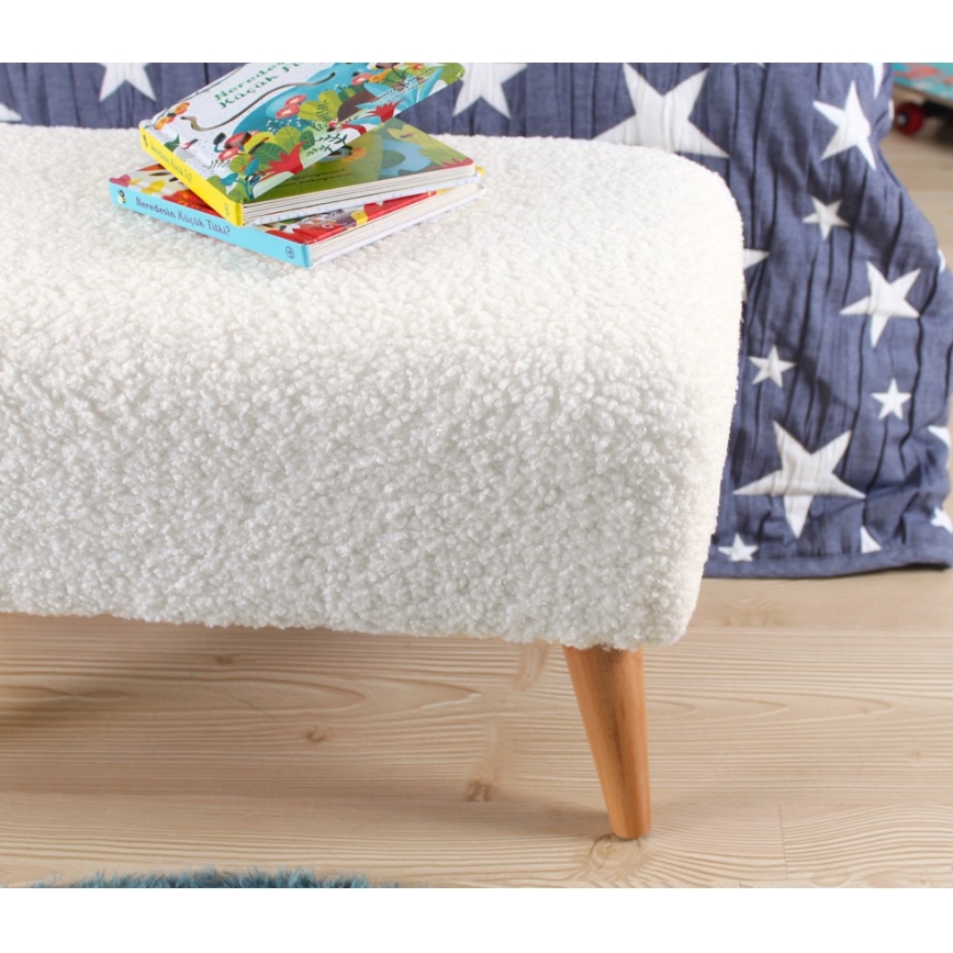 Pufe PIXI 32 x 61 cm branco