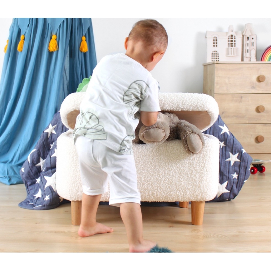 Pufe PIXI 37x61 cm branco
